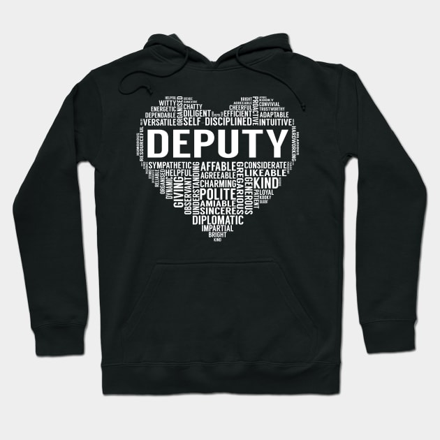 Deputy Heart Hoodie by LotusTee